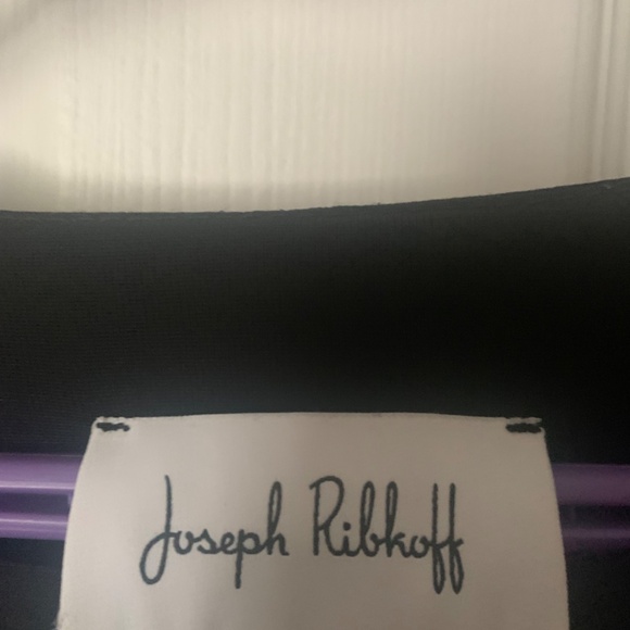 Joseph Ribkoff Size 6 Top Black and beige Asymmetrical - Picture 2 of 2